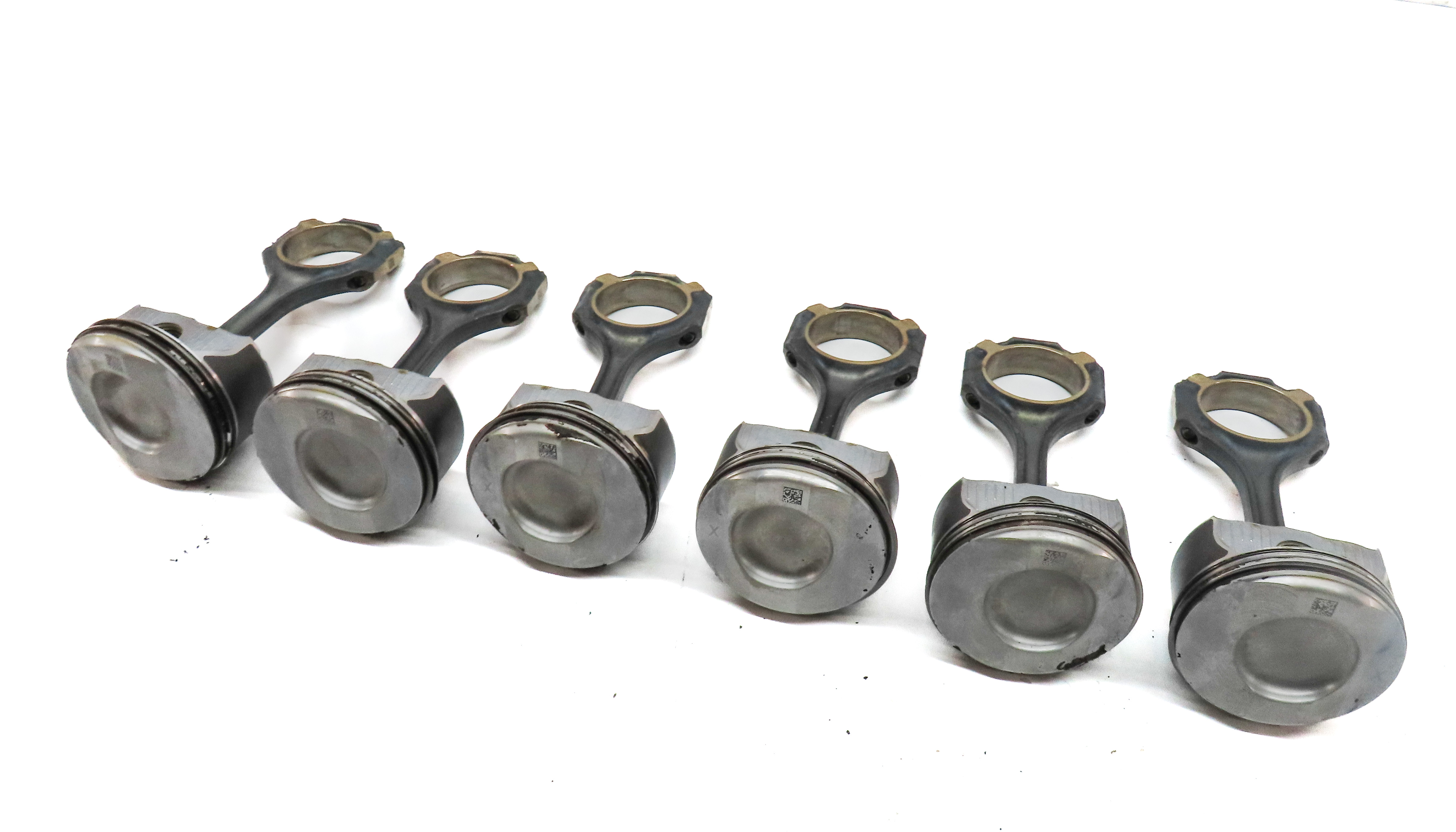 12-18 MERCEDES C E GLE GLK ML SLK (W212 W204 X204 W166 R172) 3.5L PISTON SET-6 — exact item pictured